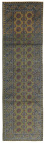  Afghan Fine Rug 80X300 Wool Dark Yellow/Brown Small Carpetvista