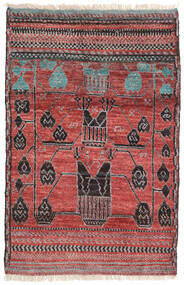 絨毯 Moroccan Berber - Afghanistan 122X184 レッド/ダークレッド (ウール, アフガニスタン)