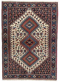絨毯 オリエンタル ヤラメー 105X150 ダークピンク/レッド (ウール, ペルシャ/イラン)