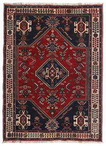 105X144 Dywan Kaszkaj Fine Orientalny Ciemnoczerwony/Czerwony (Wełna, Persja/Iran) Carpetvista