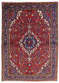  Persisk Sarough Matta 112X154 Röd/Mörklila (Ull, Persien/Iran)
