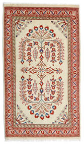 Sarough Vloerkleed 80X140 Donkerrood/Geel Wol, Perzië/Iran Carpetvista