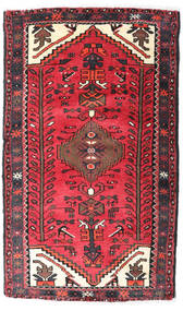 Alfombra Hamadan 77X135 Rojo/Rojo Oscuro (Lana, Persia/Irán)