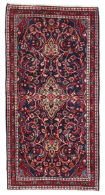 Sarouk Rug Rug 64X125 Dark Red/Dark Purple Wool, Persia/Iran Carpetvista