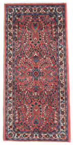  65X136 Sarough Vloerkleed Rood/Donkergrijs Perzië/Iran Carpetvista