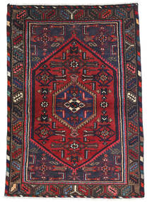 105X150 Dywan Orientalny Hamadan Ciemnoszary/Czerwony (Wełna, Persja/Iran) Carpetvista