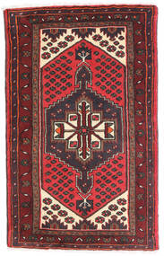 Hamadan Teppe 82X130 Rød/Mørk Rød Ull, Persia/Iran Carpetvista