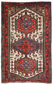Hamadan Teppe 85X135 Rød/Mørk Rød Ull, Persia/Iran Carpetvista