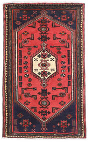  Hamadan Teppich 78X130 Persischer Wollteppich Rot/Dunkellila Klein Carpetvista