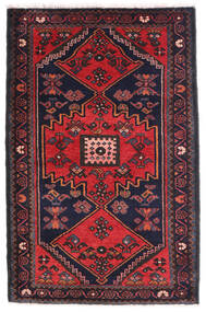 80X135 絨毯 オリエンタル ハマダン レッド/ダークパープル (ウール, ペルシャ/イラン) Carpetvista
