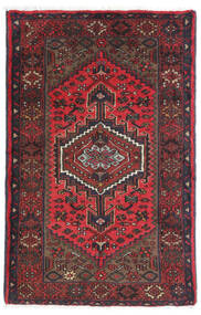 80X120 Hamadan Vloerkleed Oosters Rood/Donkerrood (Wol, Perzië/Iran) Carpetvista