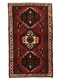  Orientalsk Hamadan Teppe 75X130 Svart/Mørk Rød Ull, Persia/Iran Carpetvista