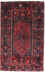  Perzisch Hamadan Vloerkleed 90X140 Rood/Donker Roze (Wol, Perzië/Iran)