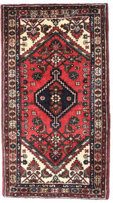 Hamadan Matot Matto 80X150 Tummanpunainen/Punainen Villa, Persia/Iran Carpetvista