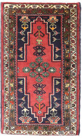 絨毯 ハマダン 70X120 レッド/ダークパープル (ウール, ペルシャ/イラン)
