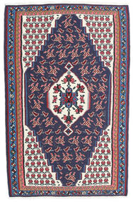 絨毯 ペルシャ キリム センネ Fine 110X170 レッド/ダークブルー (ウール, ペルシャ/イラン)