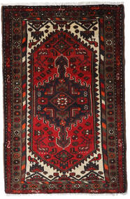 80X130 Χαλι Ανατολής Hamadan Σκούρο Κόκκινο/Κόκκινα (Μαλλί, Περσικά/Ιρανικά) Carpetvista