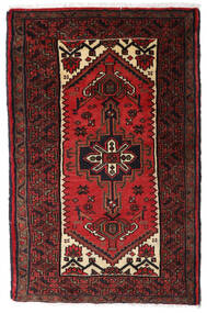 72X122 Tapete Hamadã Oriental Vermelho Escuro/Vermelho (Lã, Pérsia/Irão) Carpetvista