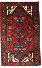 Tapete Persa Hamadã 77X130 Vermelho Escuro/Vermelho (Lã, Pérsia/Irão)