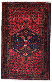 絨毯 ペルシャ ハマダン 80X130 ダークピンク/レッド (ウール, ペルシャ/イラン)