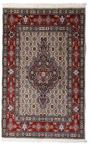  Persischer Moud Teppich 80X127 Rot/Grau (Wolle, Persien/Iran)