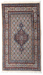 Moud Teppich 73X125 Grau/Rot Wolle, Persien/Iran Carpetvista