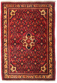 102X146 Χαλι Ανατολής Hamadan Σκούρο Κόκκινο/Κόκκινα (Μαλλί, Περσικά/Ιρανικά) Carpetvista
