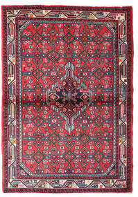 Alfombra Persa Hamadan 102X150 Rojo/Rosa Oscuro (Lana, Persia/Irán)