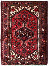103X142 Alfombra Oriental Hamadan Rojo Oscuro/Rojo (Lana, Persia/Irán) Carpetvista
