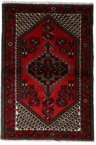 絨毯 ペルシャ ハマダン 97X145 ダークレッド/オレンジ (ウール, ペルシャ/イラン)