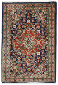 絨毯 タブリーズ 57X82 レッド/ダークパープル (ウール, ペルシャ/イラン)