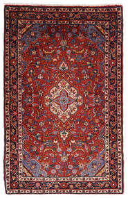  70X100 Hamadan Fine Rug Red/Dark Pink Persia/Iran Carpetvista