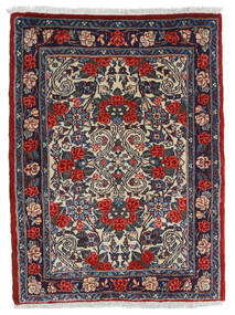 Tapete Persa Sarough 58X80 Vermelho/Porpora Escuro (Lã, Pérsia/Irão)