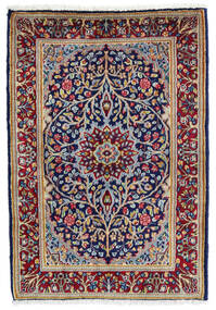 60X90 Kerman Matta Orientalisk Mörklila/Beige (Ull, Persien/Iran) Carpetvista