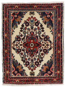 絨毯 ペルシャ ハマダン シャフバフ 65X85 ダークレッド/ベージュ (ウール, ペルシャ/イラン)