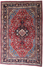  Persian Mashad Rug 200X300 Red/Dark Pink (Wool, Persia/Iran)