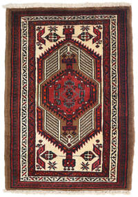 Heriz Teppich 75X118 Dunkelrot/Rot Wolle, Persien/Iran Carpetvista