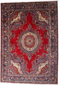 Tabriz Rug Rug 208X295 Red/Dark Pink Wool, Persia/Iran Carpetvista