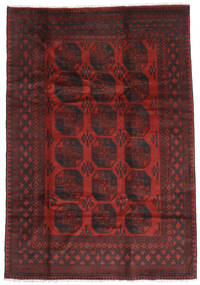 絨毯 オリエンタル アフガン Fine 196X285 ダークレッド/茶色 (ウール, アフガニスタン)