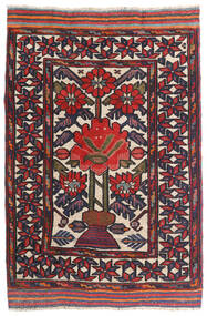 80X130 絨毯 オリエンタル キリム ゴルバリヤスタ レッド/ダークグレー (ウール, アフガニスタン) Carpetvista