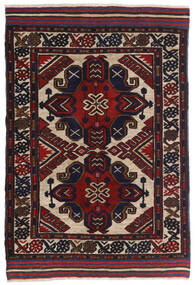 90X140 Kelim Golbarjasta Teppich Orientalischer Dunkelrosa/Dunkelrot (Wolle, Afghanistan) Carpetvista