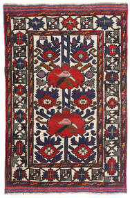 絨毯 キリム ゴルバリヤスタ 90X140 レッド/ダークグレー (ウール, アフガニスタン)