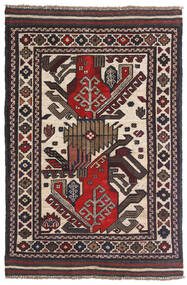 90X140 Kelim Golbarjasta Matta Orientalisk Röd/Mörkgrå (Ull, Afghanistan) Carpetvista