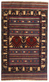 絨毯 キリム ゴルバリヤスタ 90X150 ダークピンク/レッド (ウール, アフガニスタン)
