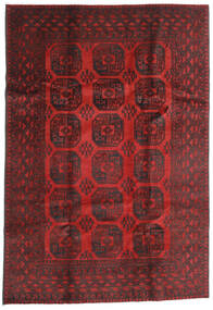  Afghan Fine Rug 196X284 Wool Red/Dark Red Carpetvista