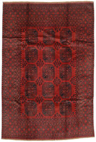  Afegão Fine Tapete 193X289 Lã Vermelho/Castanho Carpetvista