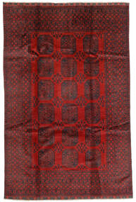  Afghan Fine 192X293 Wollteppich Rot/Dunkelrot Carpetvista