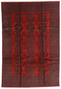 Afghan Fine Teppich 196X287 Dunkelrot/Rot Wolle, Afghanistan Carpetvista