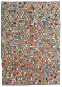 130X185 Tappeto Kilim Afghan Old Style Orientale Grigio/Marrone (Lana, Afghanistan) Carpetvista