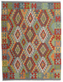 Kelim Afghan Old Style Teppe 152X201 Grå/Rød Ull, Afghanistan Carpetvista